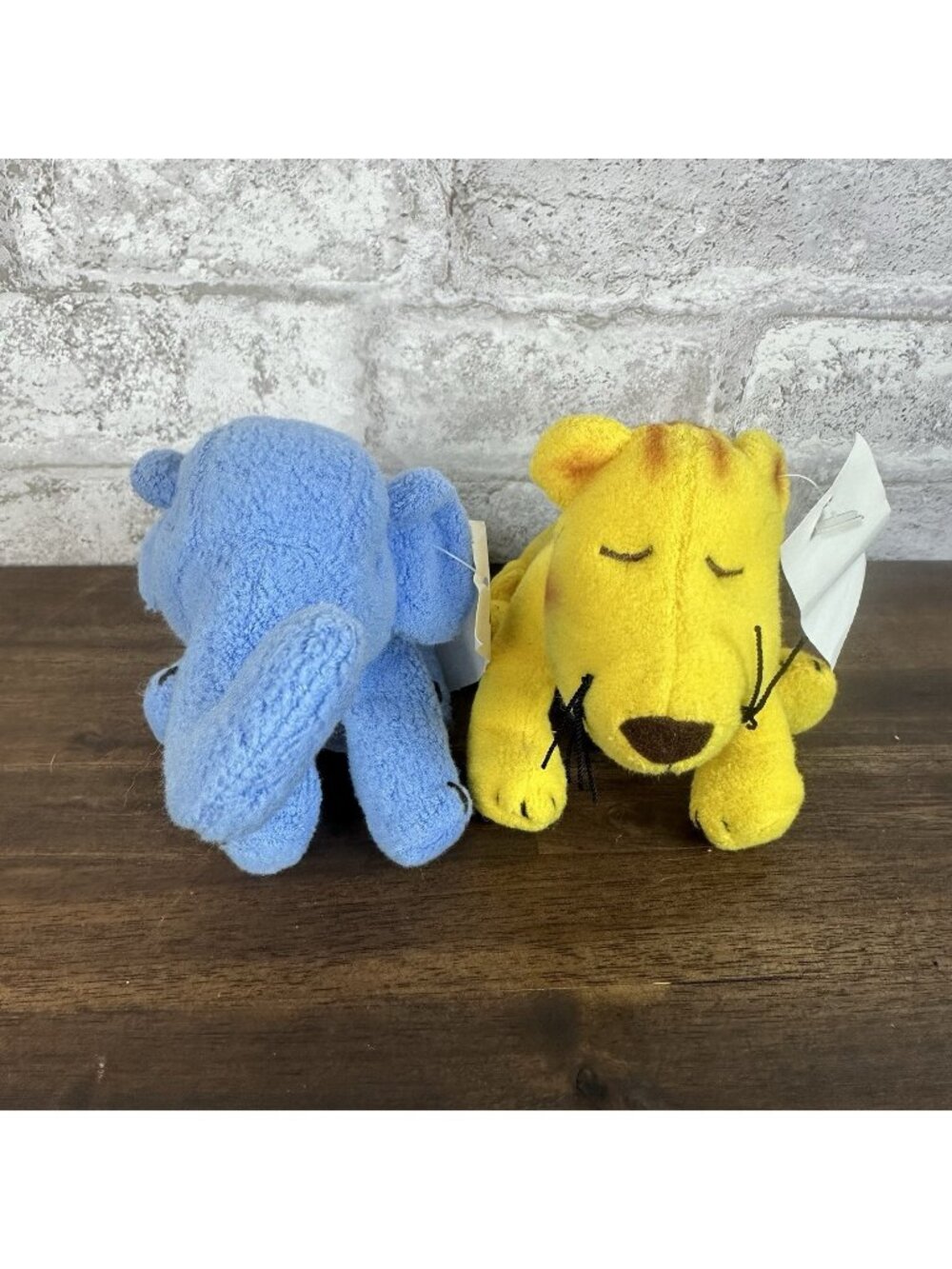 Vintage BABY GAP Plush Yellow Tiger SAHARA ELEPHANT Eddie 7” Stuffed Toy 4643